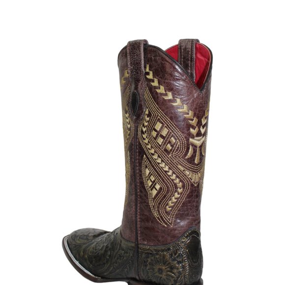 Ferrini Cleopatra Gold Square Toe Cowgirl Boots Women's 9.5 B NEW! - Picture 15 of 16